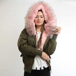 Hooded Fur-Lined Bomber